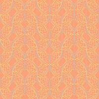 Seamless vector geometric art deco pattern with arches and gradients on a stylish orange 2