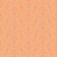 Seamless vector geometric art deco pattern with arches and gradients on a stylish orange 2