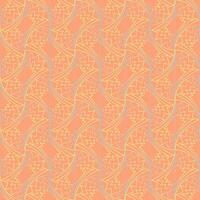 Seamless vector geometric art deco pattern with arches and gradients on a stylish orange 2