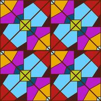 Seamless vector pattern with stained glass colored glasses