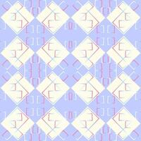 Seamless vector pattern with checkerboards and geometric shapes, gradient squares