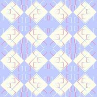 Seamless vector pattern with checkerboards and geometric shapes, gradient squares