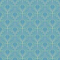 Seamless vector geometric art deco pattern with arches and gradients on a stylish blue background