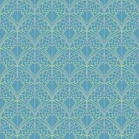 Seamless vector geometric art deco pattern with arches and gradients on a stylish blue background