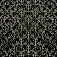 Seamless vector geometric art deco pattern with arches and gradients
