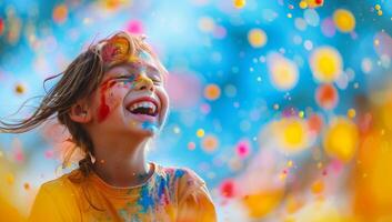 AI generated Happy Holi photo