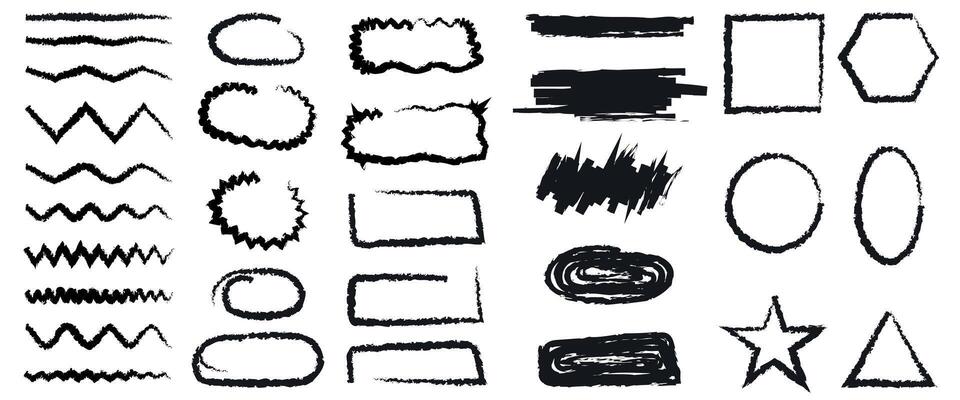 Elements for note-taking, highlighting, and underlining in Hand drawn-style text.