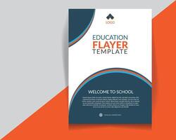 educativo negocio flayer diseño. anual reporte cubrir diseño modelo. vector