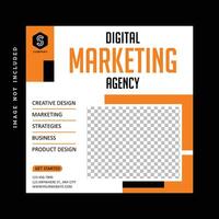 digital marketing Agency design Template for advertisement grow your work vector