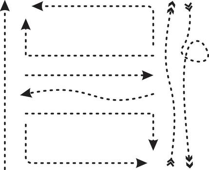 Black and white different arrow style drawing vector file eps 10
