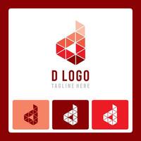 D 3D pattern logo design idea new style for you company vector