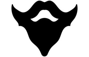 Hipster mustache icon, men's mustache face decoration graphic element vector