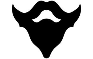 Hipster mustache icon, men's mustache face decoration graphic element vector