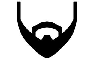 Hipster mustache icon, men's mustache face decoration graphic element vector