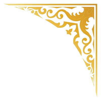 Gold vintage baroque corner ornament retro pattern antique style acanthus. Decorative design filigree calligraphy. You can use for wedding decoration of greeting card and laser cutting.
