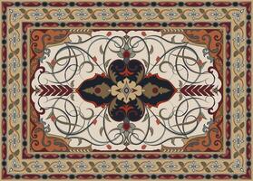 Persian rug traditional design, tribal vector texture. Easy to edit and change colors. carpet