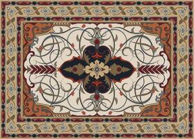 Persian rug traditional design, tribal vector texture. Easy to edit and change colors. carpet