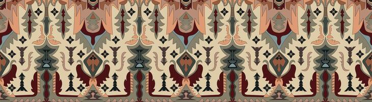 abstract paintings Seamless texture of Persian carpet. is a horizontal border vector