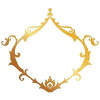 vintage gold border. Border frame with royalty ornaments on white background. vector