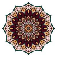 Mandala pattern Hand drawn rounded lines for decorating dark book covers. vector