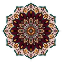 Mandala pattern Hand drawn rounded lines for decorating dark book covers. vector