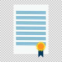 certificado documento icono vector