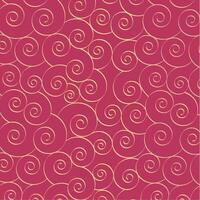 Gold Swirl Pattern On Pink Background vector