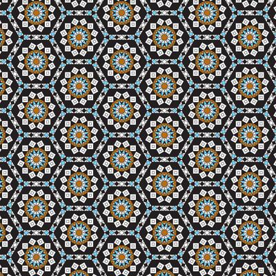 Geometric Hexagon Pattern Arabic Style