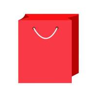 rojo compras bolso icono vector