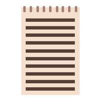 Spiral Notepad With Horizontal Lines Icon vector