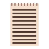 Spiral Notepad With Horizontal Lines Icon vector