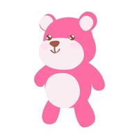 Pink Teddy Bear Icon vector