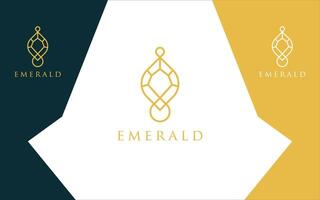 Esmeralda moderno logo vector