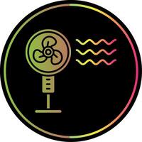 Pedestal fan Glyph Due Color Icon vector