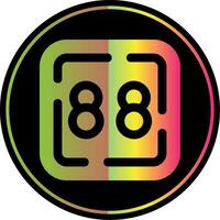 Eighty Eight Glyph Due Color Icon vector