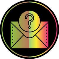 Question mark Glyph Due Color Icon vector