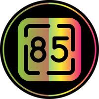 Eighty Five Glyph Due Color Icon vector