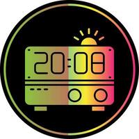 Alarm clock Glyph Due Color Icon vector