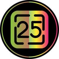 Twenty Five Glyph Due Color Icon vector