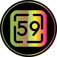 Fifty Nine Glyph Due Color Icon vector