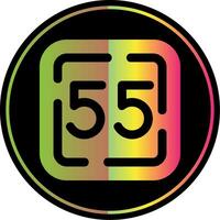 Fifty Five Glyph Due Color Icon vector