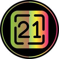 Twenty One Glyph Due Color Icon vector