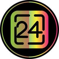 Twenty Four Glyph Due Color Icon vector