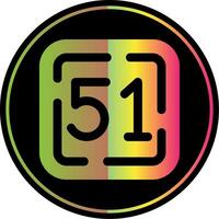 Fifty One Glyph Due Color Icon vector