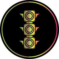 Traffic light Glyph Due Color Icon vector