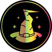 Witch hat Glyph Due Color Icon vector