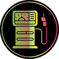 gas estación glifo debido color icono vector