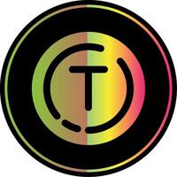 Add text Glyph Due Color Icon vector