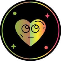 Rolling eyes Glyph Due Color Icon vector