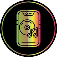 Music player Glyph Due Color Icon vector
